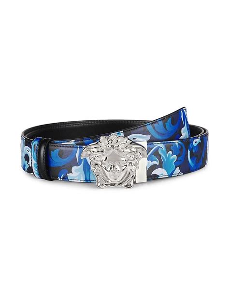 versace collection men's belt blue|authentic Versace belt.